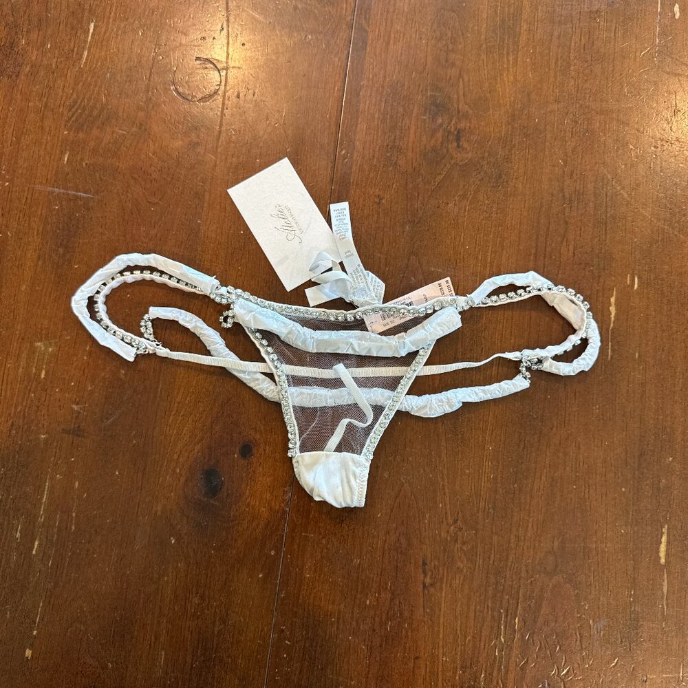 Victoria’s Secret Atelier Rhinestone Mesh Strappy Thong XS NWT $228